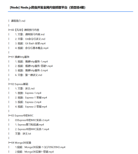 [Node] Node.js爬虫开发全网内容抓取平台（项目班4期）-听课说