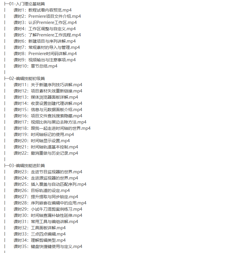 [Premiere] 0基础到高级进阶–全套Premiere视频教程素材齐全-听课说
