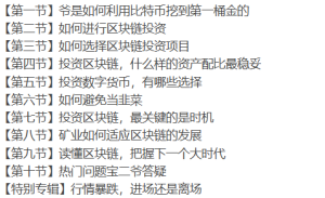 区块链投资实训课财富进阶必修(完结)价值399 2019年【全】-听课说
