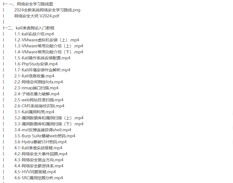 网络安全全套资料渗透测试.护网.src漏洞.ctf.电子书面试题-听课说