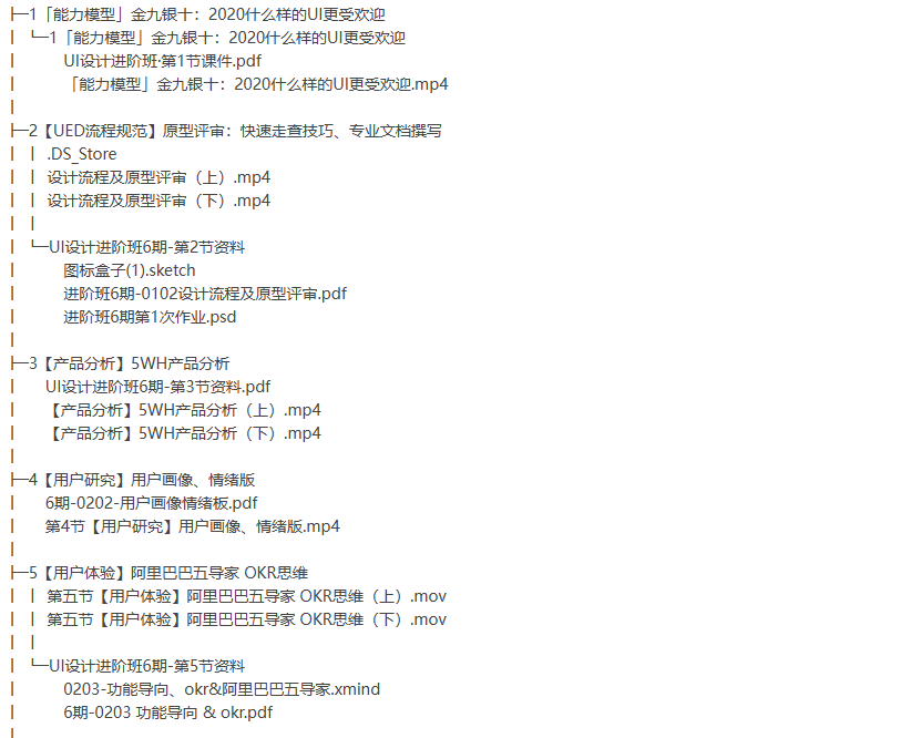 UI设计第六期2020年8月新品41G-听课说